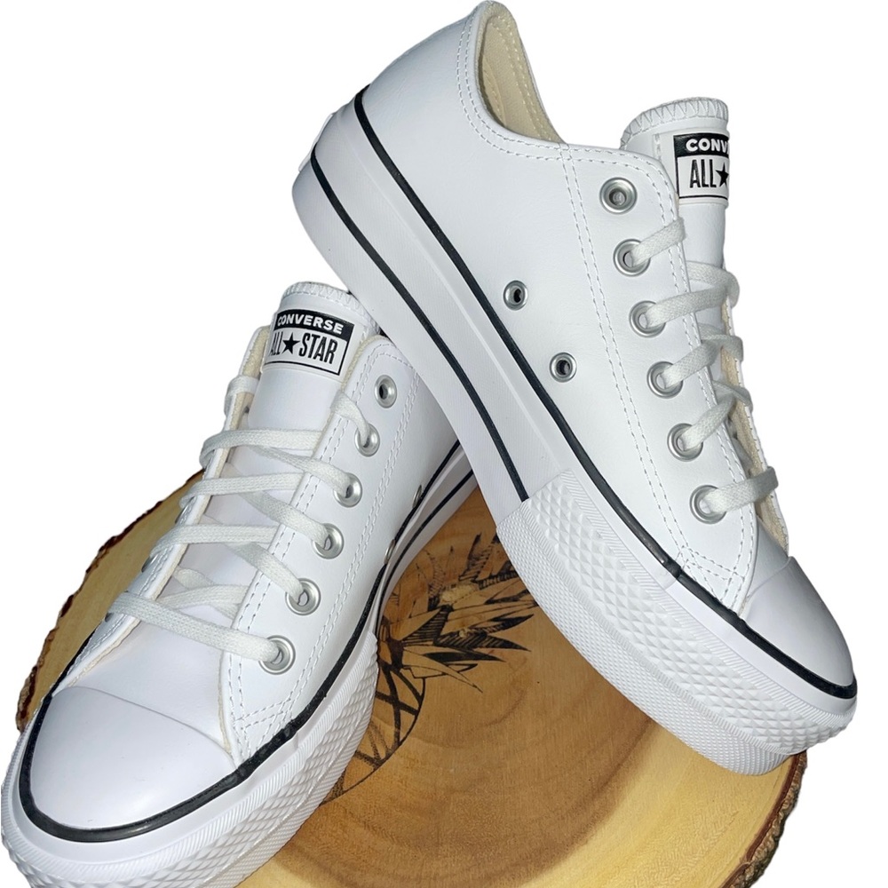 NWT Converse Women’s All Star Leather Platform Sneakers - Picture 10 of 11